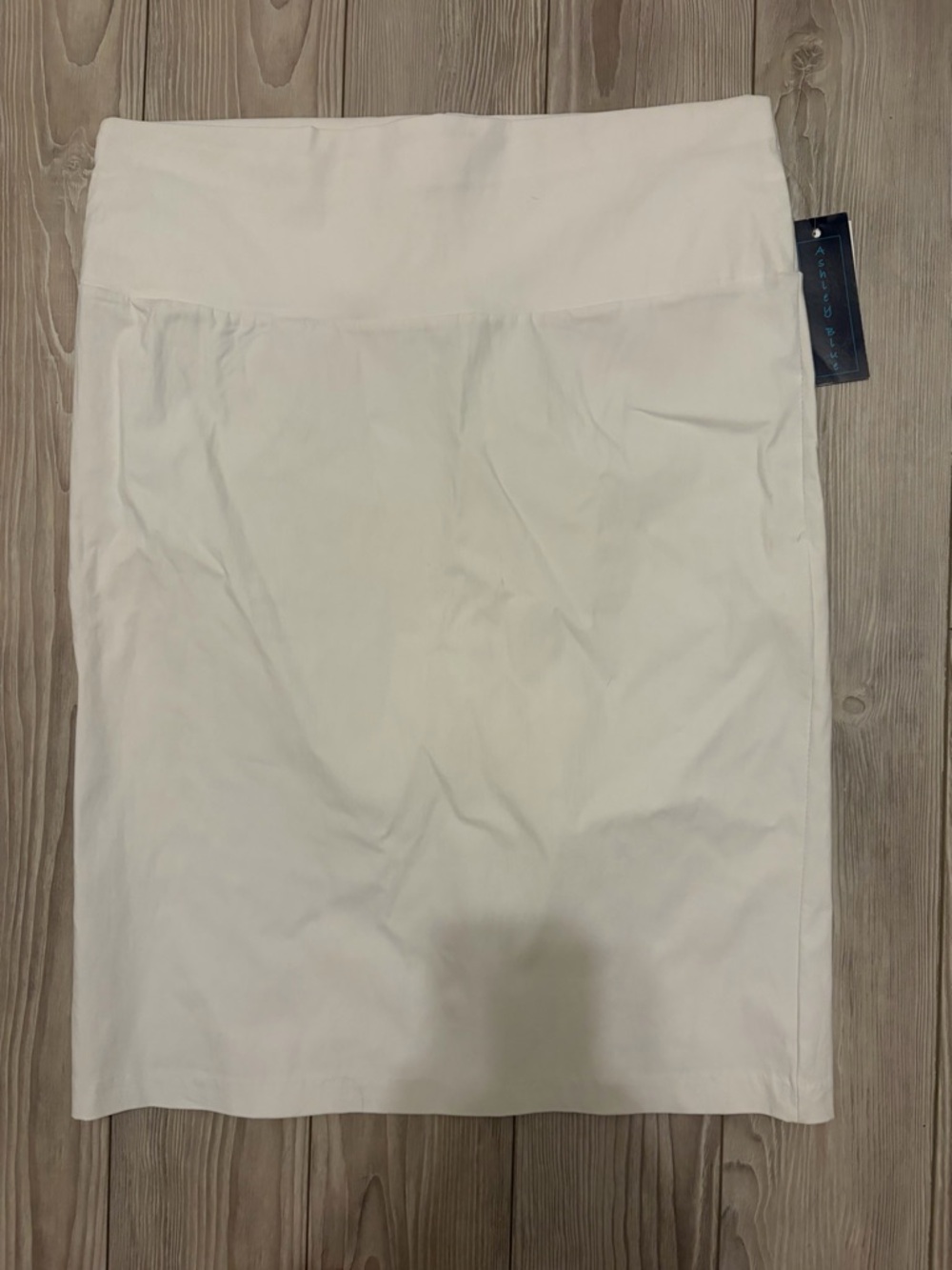 Ashley Blue White Stretch Pencil Skirt